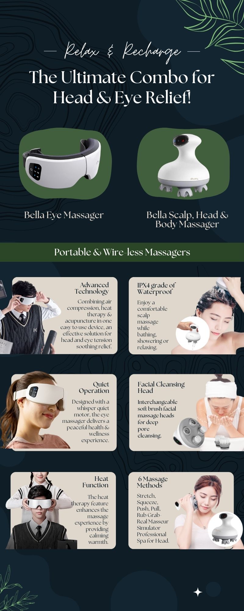 Bella2bello Lux Eye & Head Massage Bundle