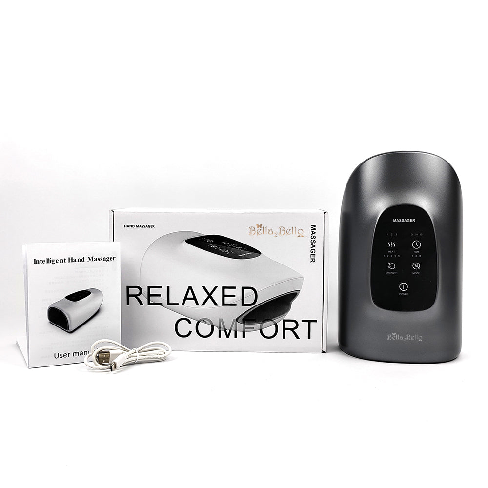 Bella2Bello Heated Air Compression Hand Massager for Stiff, Tired & Aching Hands