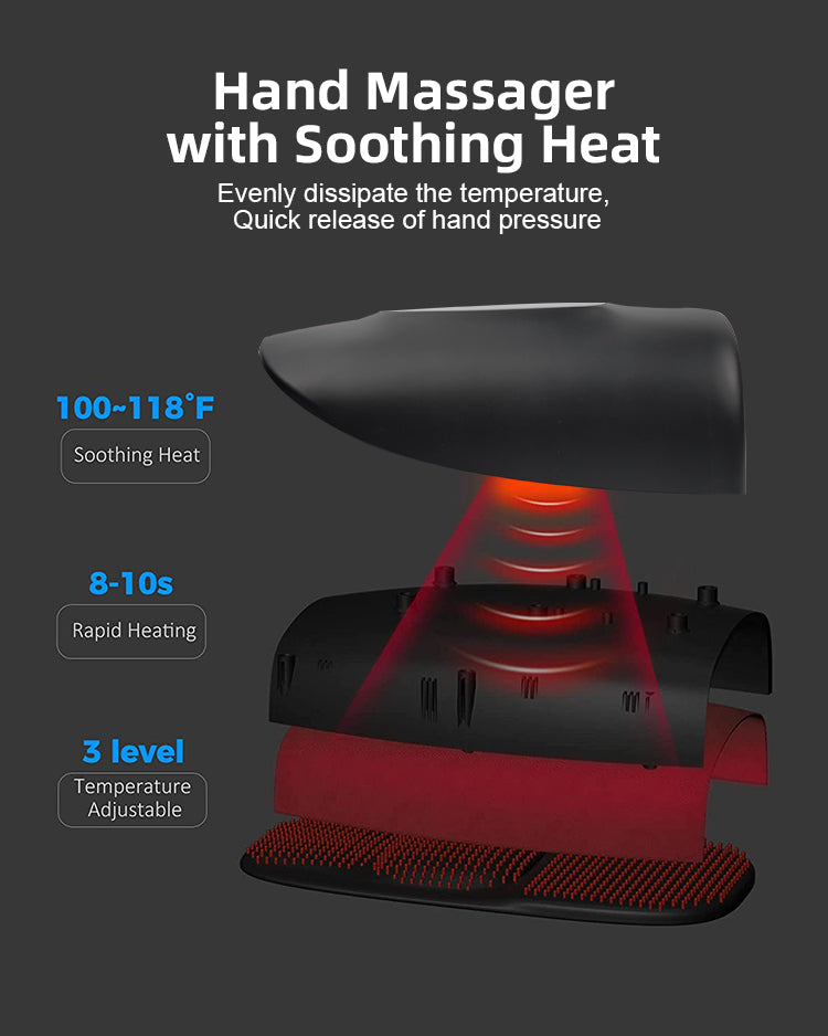 Bella2Bello Heated Air Compression Hand Massager for Stiff, Tired & Aching Hands