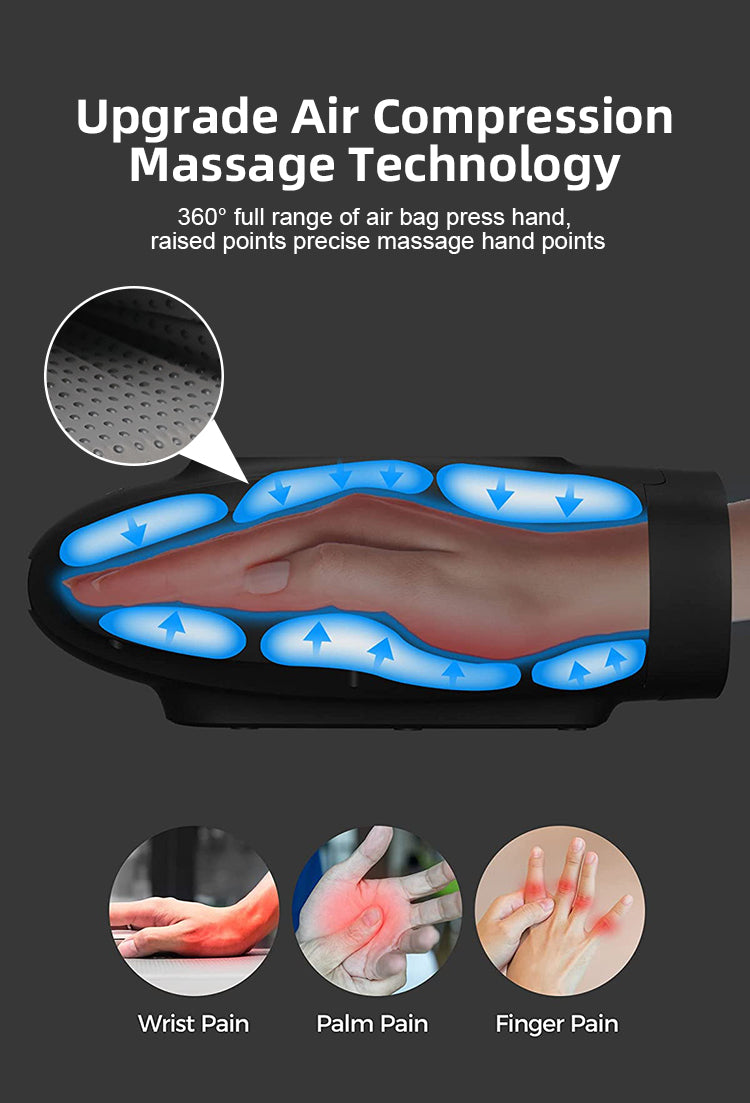 Bella2Bello Heated Air Compression Hand Massager for Stiff, Tired & Aching Hands