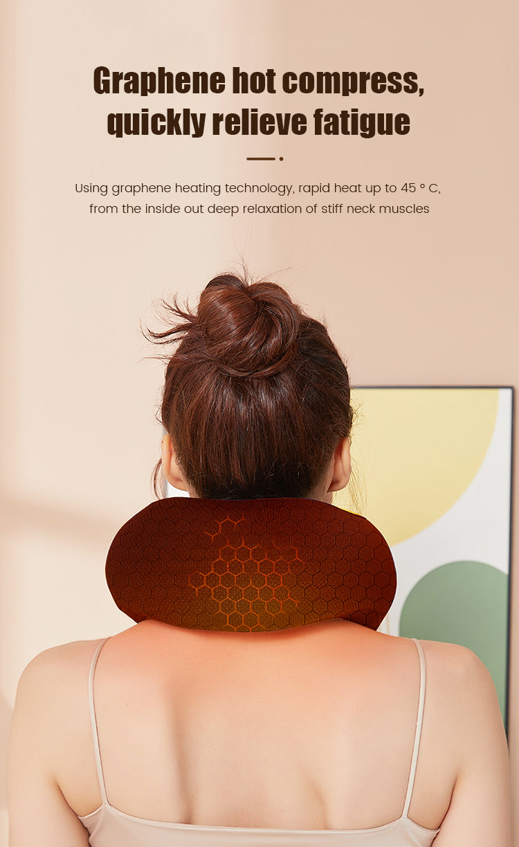 Bella2Bello Heated Shiatsu Massage Pillow for Muscle Pain, Tension & Recovery