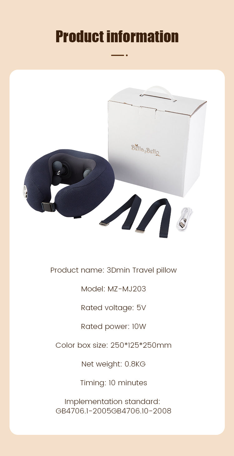 Bella2Bello Heated Shiatsu Massage Pillow for Muscle Pain, Tension & Recovery
