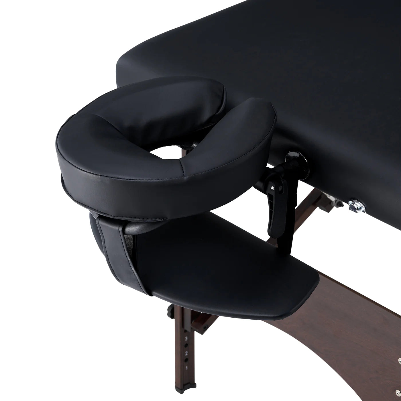 Bella2bello 28" Argo Portable Massage Table Package in Black Upholstery, Walnut Legs