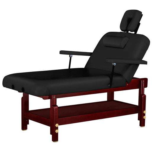 Bella2bello 31" MONTCLAIR™ Stationary Massage Table Package with Lift Back Action & MEMORY FOAM! (Black Color )