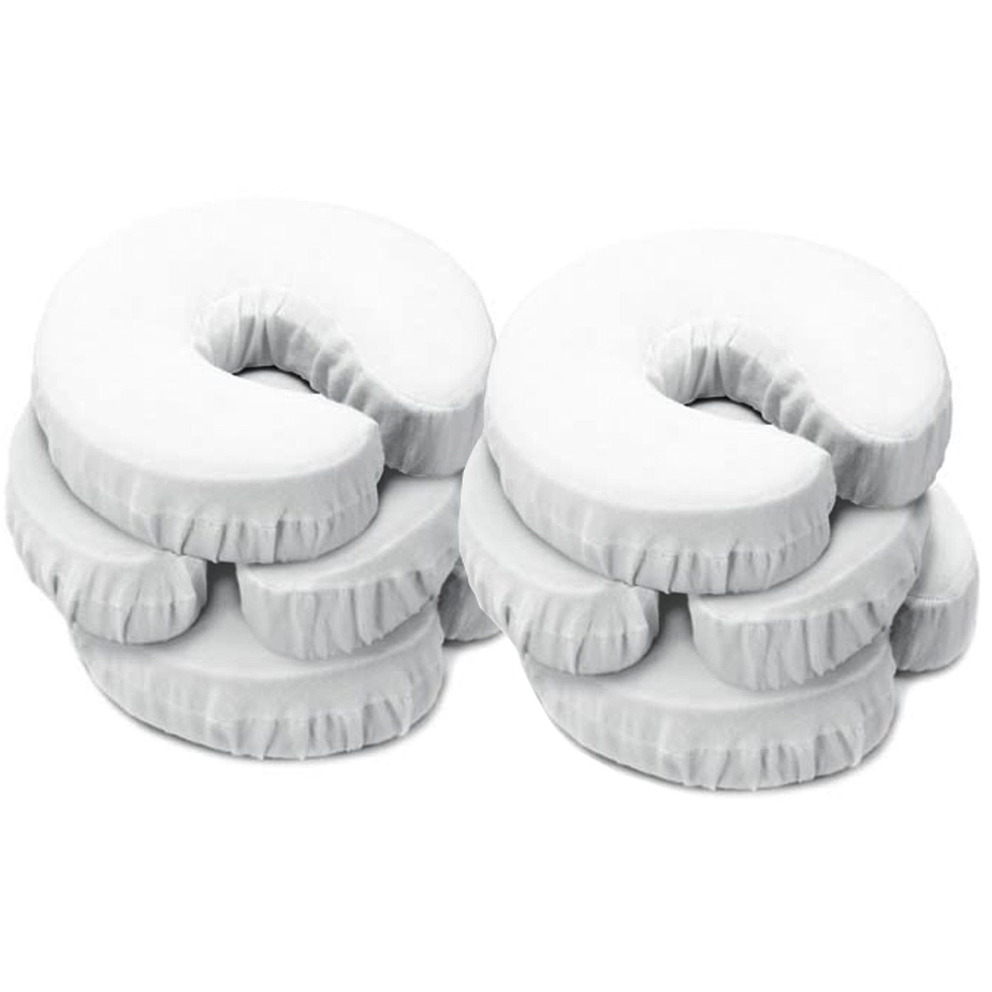Bella2bello Universal Face Pillow Cushion Cradle Headrest Covers, 6 Pack, Cream, 100% all cotton, Machine Washable