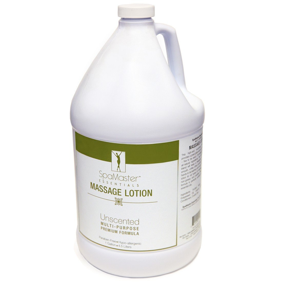 Organic, Unscented, Vitamin-Rich and Water-Soluble Massage Lotion - 1 Gallon