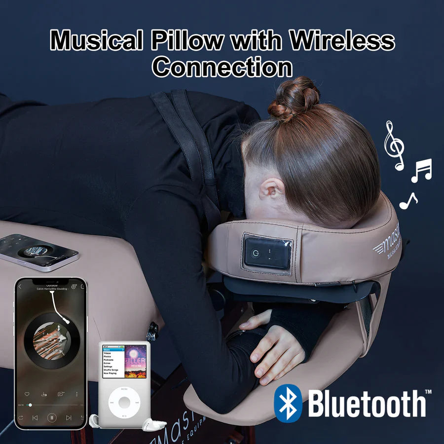 Bella2bello High Fidelity Sound Ultra Plush Face Cushion- Bluetooth Music Massage Pillow-Otter Color