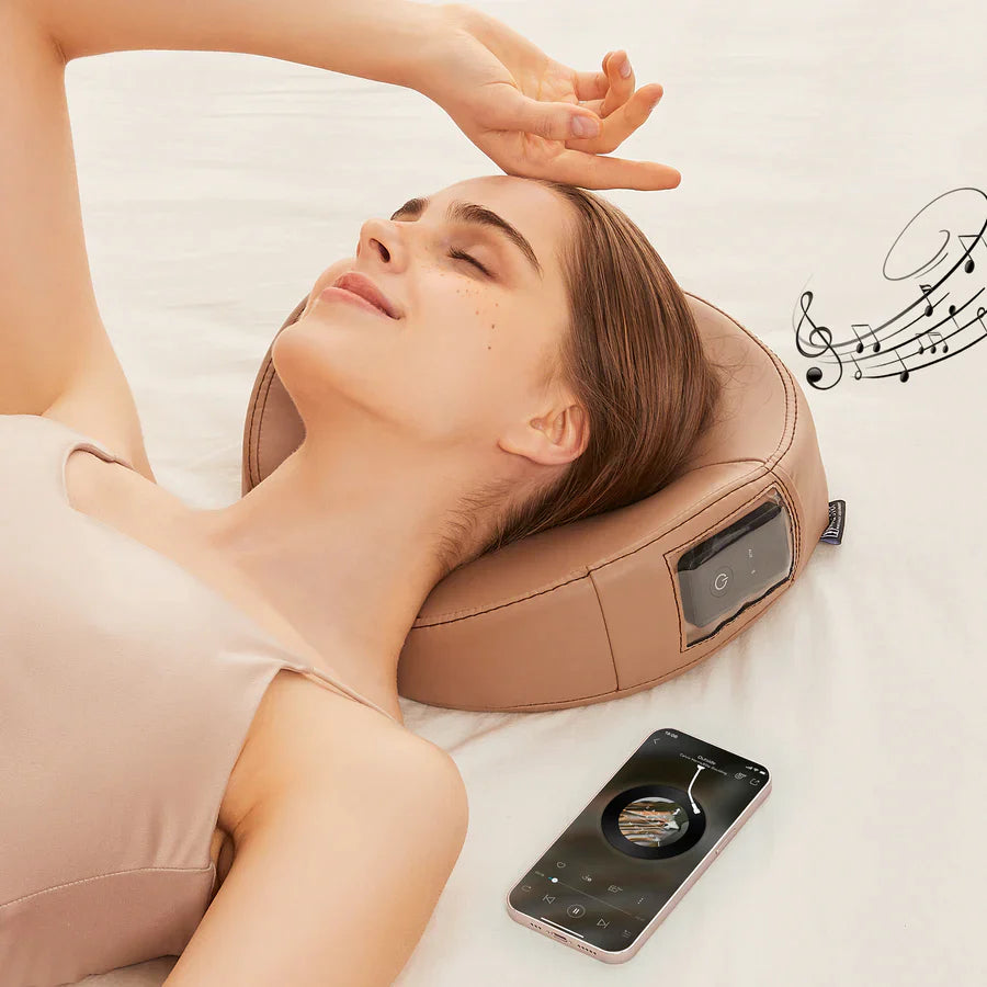 Bella2bello High Fidelity Sound Ultra Plush Face Cushion- Bluetooth Music Massage Pillow-Otter Color