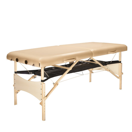 Hammock, Porta Shelf, Wood-Frame Portable Massage Table Storage Shelf for Bolsters, Cushions, Pillows, Sheets and Accessories, Creates More Space Under Your Table (massage table not included)