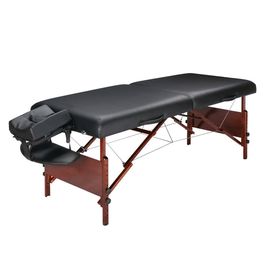 Bella2bello 30" DEL RAY™ Portable Massage Table Package with 3" Thick Cushion of Foam for Ultimate Comfort! (Black Color)