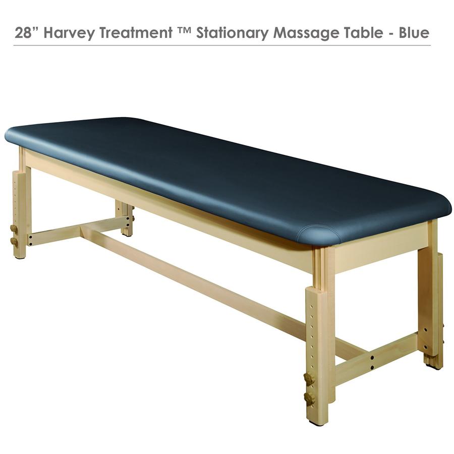 Bella2bello 28" Harvey Treatment™ Stationary Massage Table - Black/Royal Blue