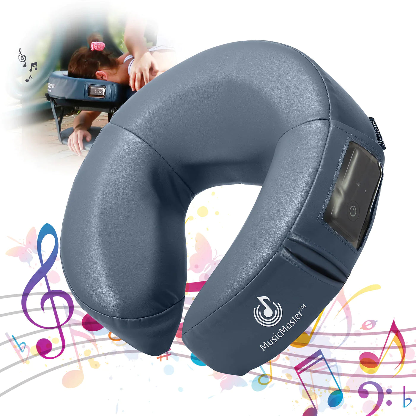 Bella2bello Crescent Round High Fidelity Sound Face Cushion- Bluetooth Music Headrest