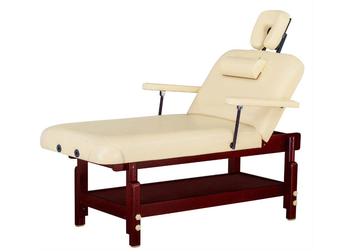 31" SPAMASTER™ Salon Portable Massage Table Package -Lift-Back Action! (Cream Color)